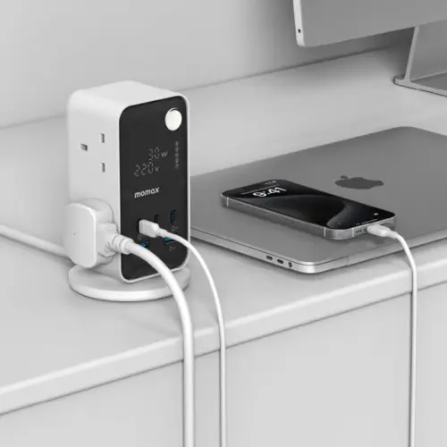 Bộ sạc MOMAX US21UKW Flow 6-Outlet GaN Power Tower 35W với Cổng USB - Hình ảnh 5
