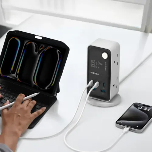 Bộ sạc MOMAX US21UKW Flow 6-Outlet GaN Power Tower 35W với Cổng USB - Hình ảnh 3