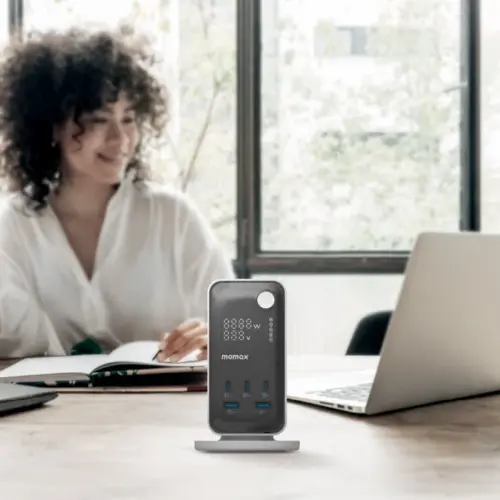 Bộ sạc MOMAX US21UKW Flow 6-Outlet GaN Power Tower 35W với Cổng USB - Hình ảnh 2