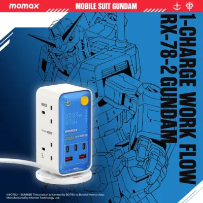 Bộ sạc MOMAX US21UKGD Charge Work Flow 6-Outlet GaN Power Tower 35W có cổng USB - Phiên bản giới hạn - Đơn giản hóa bàn làm việc và thêm phong cách với <strong>Bộ sạc MOMAX US21UKGD Charge Work Flow 6-Outlet GaN Power Tower 35W có cổng USB - Phiên bản giới hạn</strong>. Thiết kế Power Tower độc đáo với 6 ổ cắm AC và các cổng USB tiện lợi (tổng 35W), sạc gọn gàng nhiều thiết bị cùng lúc. Công nghệ GaN giúp thiết bị này nhỏ gọn đáng ngạc nhiên. Phiên bản giới hạn mang vẻ ngoài độc đáo, thể hiện cá tính. <strong>MOMAX US21UKGD</strong> là trạm năng lượng hoàn hảo cho không gian làm việc hiện đại và cá tính, giải quyết mọi vấn đề về dây cáp và ổ cắm rườm rà.