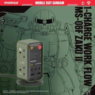 Bộ sạc MOMAX US21UKGD Charge Work Flow 6-Outlet GaN Power Tower 35W có cổng USB - Phiên bản giới hạn - Đơn giản hóa bàn làm việc và thêm phong cách với <strong>Bộ sạc MOMAX US21UKGD Charge Work Flow 6-Outlet GaN Power Tower 35W có cổng USB - Phiên bản giới hạn</strong>. Thiết kế Power Tower độc đáo với 6 ổ cắm AC và các cổng USB tiện lợi (tổng 35W), sạc gọn gàng nhiều thiết bị cùng lúc. Công nghệ GaN giúp thiết bị này nhỏ gọn đáng ngạc nhiên. Phiên bản giới hạn mang vẻ ngoài độc đáo, thể hiện cá tính. <strong>MOMAX US21UKGD</strong> là trạm năng lượng hoàn hảo cho không gian làm việc hiện đại và cá tính, giải quyết mọi vấn đề về dây cáp và ổ cắm rườm rà.