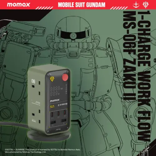Bộ sạc MOMAX US21UKGD Charge Work Flow 6-Outlet GaN Power Tower 35W có cổng USB - Phiên bản giới hạn - Hình ảnh 6