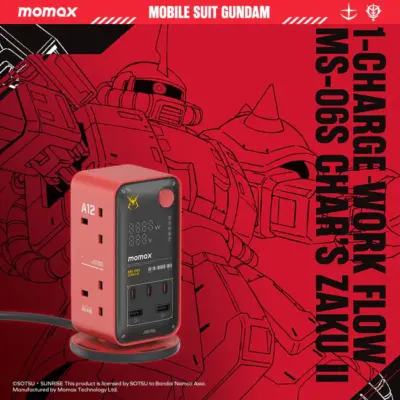 Bộ sạc MOMAX US21UKGD Charge Work Flow 6-Outlet GaN Power Tower 35W có cổng USB - Phiên bản giới hạn - Đơn giản hóa bàn làm việc và thêm phong cách với <strong>Bộ sạc MOMAX US21UKGD Charge Work Flow 6-Outlet GaN Power Tower 35W có cổng USB - Phiên bản giới hạn</strong>. Thiết kế Power Tower độc đáo với 6 ổ cắm AC và các cổng USB tiện lợi (tổng 35W), sạc gọn gàng nhiều thiết bị cùng lúc. Công nghệ GaN giúp thiết bị này nhỏ gọn đáng ngạc nhiên. Phiên bản giới hạn mang vẻ ngoài độc đáo, thể hiện cá tính. <strong>MOMAX US21UKGD</strong> là trạm năng lượng hoàn hảo cho không gian làm việc hiện đại và cá tính, giải quyết mọi vấn đề về dây cáp và ổ cắm rườm rà.