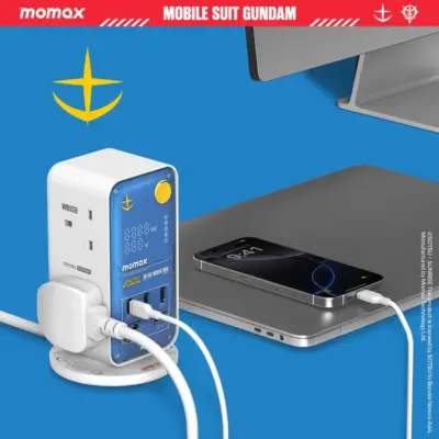Bộ sạc MOMAX US21UKGD Charge Work Flow 6-Outlet GaN Power Tower 35W có cổng USB - Phiên bản giới hạn - Đơn giản hóa bàn làm việc và thêm phong cách với <strong>Bộ sạc MOMAX US21UKGD Charge Work Flow 6-Outlet GaN Power Tower 35W có cổng USB - Phiên bản giới hạn</strong>. Thiết kế Power Tower độc đáo với 6 ổ cắm AC và các cổng USB tiện lợi (tổng 35W), sạc gọn gàng nhiều thiết bị cùng lúc. Công nghệ GaN giúp thiết bị này nhỏ gọn đáng ngạc nhiên. Phiên bản giới hạn mang vẻ ngoài độc đáo, thể hiện cá tính. <strong>MOMAX US21UKGD</strong> là trạm năng lượng hoàn hảo cho không gian làm việc hiện đại và cá tính, giải quyết mọi vấn đề về dây cáp và ổ cắm rườm rà.