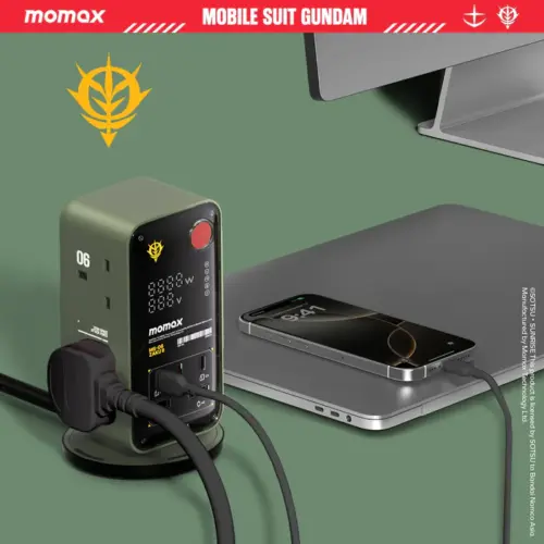 Bộ sạc MOMAX US21UKGD Charge Work Flow 6-Outlet GaN Power Tower 35W có cổng USB - Phiên bản giới hạn - Hình ảnh 3