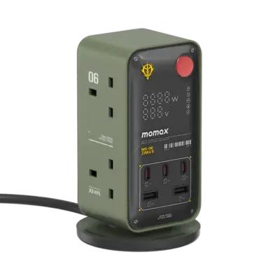 Bộ sạc MOMAX US21UKGD Charge Work Flow 6-Outlet GaN Power Tower 35W có cổng USB - Phiên bản giới hạn - Đơn giản hóa bàn làm việc và thêm phong cách với <strong>Bộ sạc MOMAX US21UKGD Charge Work Flow 6-Outlet GaN Power Tower 35W có cổng USB - Phiên bản giới hạn</strong>. Thiết kế Power Tower độc đáo với 6 ổ cắm AC và các cổng USB tiện lợi (tổng 35W), sạc gọn gàng nhiều thiết bị cùng lúc. Công nghệ GaN giúp thiết bị này nhỏ gọn đáng ngạc nhiên. Phiên bản giới hạn mang vẻ ngoài độc đáo, thể hiện cá tính. <strong>MOMAX US21UKGD</strong> là trạm năng lượng hoàn hảo cho không gian làm việc hiện đại và cá tính, giải quyết mọi vấn đề về dây cáp và ổ cắm rườm rà.