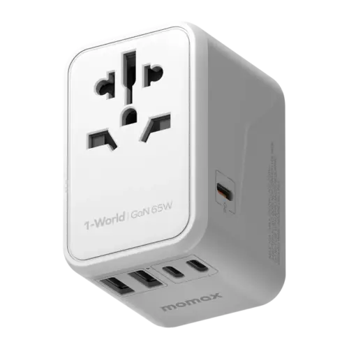 Bộ sạc du lịch đa năng MOMAX UA8U GaN 5 cổng 1-World Universal 65W tương thích hơn 200 quốc gia - Hình ảnh 5