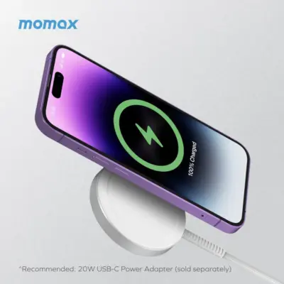 Bộ sạc không dây từ tính MOMAX UD29MFI Q.Mag 3 15W - Trải nghiệm sạc không dây đỉnh cao cho iPhone của bạn với <strong>bộ sạc không dây từ tính MOMAX UD29MFI</strong> Q.Mag 3. Sản phẩm tự hào sở hữu chứng nhận MFI chính thức từ Apple, đảm bảo khả năng sạc nhanh 15W an toàn và hiệu quả cho các dòng iPhone hỗ trợ MagSafe (iPhone 12 trở lên). Công nghệ từ tính mạnh mẽ giúp căn chỉnh hoàn hảo, chỉ cần đặt lên là sạc. Thiết kế nhỏ gọn, cao cấp và bền bỉ. <strong>MOMAX UD29MFI</strong> là lựa chọn hoàn hảo để tối ưu hóa trải nghiệm sạc của bạn, mang đến sự tiện lợi và yên tâm tuyệt đối.