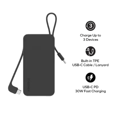 Pin dự phòng MOMAX IP138 Power Vital+ 10000mAh kèm 2 cáp USB-C tích hợp - Giải phóng bạn khỏi mọi giới hạn năng lượng với <strong>Pin dự phòng MOMAX IP138 Power Vital+ 10000mAh kèm 2 cáp USB-C tích hợp</strong>. Sở hữu dung lượng 10000mAh đáng tin cậy, đủ sức kéo dài thời gian sử dụng cho điện thoại, máy tính bảng và nhiều thiết bị khác. Tính năng đột phá là <strong>hai</strong> cáp USB-C được tích hợp sẵn ngay trên thân pin – "trợ thủ" đắc lực khi bạn cần sạc mọi lúc, mọi nơi mà không cần mang theo dây rời. Hỗ trợ công nghệ sạc nhanh đa dạng qua các cổng, thiết kế gọn nhẹ, <strong>MOMAX IP138 Power Vital+ 10000mAh</strong> là người bạn đồng hành năng lượng hoàn hảo cho cuộc sống hiện đại, năng động.