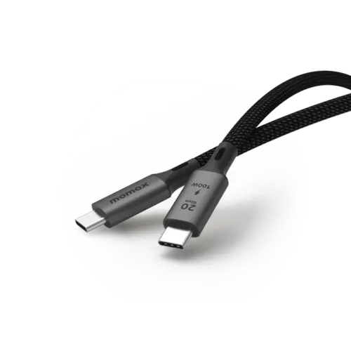Cáp sạc bện nylon MOMAX DC31 Elite USB-C sang USB-C 100W USB 3.2 Gen 2x2