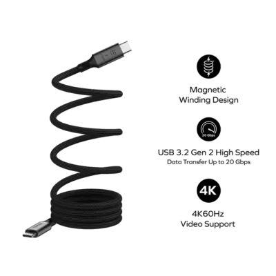 Cáp tư tính MOMAX DC51D Mag.Link USB-C sang USB-C 100W USB 3.2 Gen 2x2 1M - Trải nghiệm sự khác biệt với <strong>Cáp từ tính MOMAX DC51D Mag.Link USB-C sang USB-C 100W USB 3.2 Gen 2x2 1M</strong>, sợi cáp đa năng kết hợp tốc độ và tiện lợi đỉnh cao. Công nghệ từ tính Mag.Link độc đáo cho phép kết nối tức thì, bảo vệ cổng sạc thiết bị quý giá của bạn. Với công suất sạc 100W PD và tốc độ truyền dữ liệu USB 3.2 Gen 2x2 lên đến 20Gbps, cáp <strong>MOMAX DC51D</strong> là lựa chọn hoàn hảo cho những ai cần hiệu suất cao nhất. Sợi cáp 1m bền bỉ, thiết kế sang trọng. <strong>MOMAX DC51D</strong> - nâng tầm mọi kết nối của bạn!