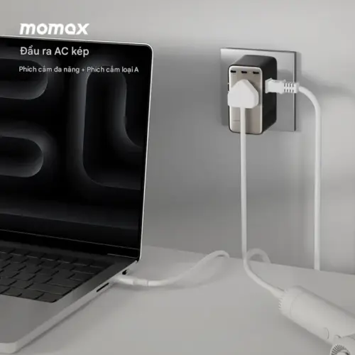 Bộ chuyển đổi du lịch MOMAX UA28L AC kép 7 cổng 205W 1-World² - Hình ảnh 5