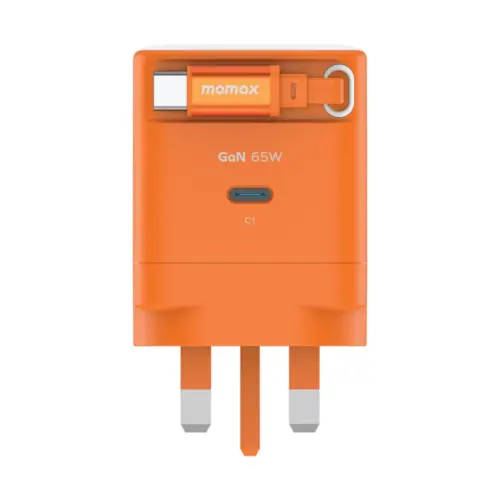 Bộ sạc MOMAX UM76UK GaN 1-Charge+ 1 cổng có cáp USB-C tích hợp 65W - Hình ảnh 2