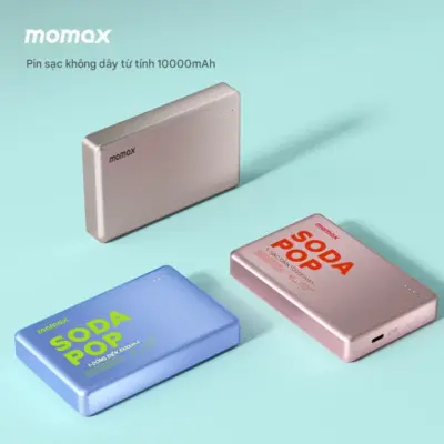 Pin dự phòng không dây từ tính MOMAX IP137 Power Pass 10000mAh - Luôn sẵn sàng năng lượng mọi lúc mọi nơi với <strong>Pin dự phòng không dây từ tính MOMAX IP137 Power Pass 10000mAh</strong>. Sở hữu dung lượng 10000mAh mạnh mẽ, đủ sức sạc đầy nhiều lần cho điện thoại và các thiết bị khác. Công nghệ từ tính "hít" chặt vào iPhone (hỗ trợ MagSafe) mang lại trải nghiệm sạc không dây tiện lợi, không vướng víu. Thiết kế hiện đại, gọn nhẹ và hiệu năng vượt trội, <strong>MOMAX IP137 Power Pass 10000mAh</strong> là nguồn năng lượng đáng tin cậy cho mọi chuyến đi và cuộc sống hàng ngày của bạn. Mang theo <strong>MOMAX IP137 Power Pass 10000mAh</strong> để yên tâm sử dụng thiết bị suốt cả ngày.