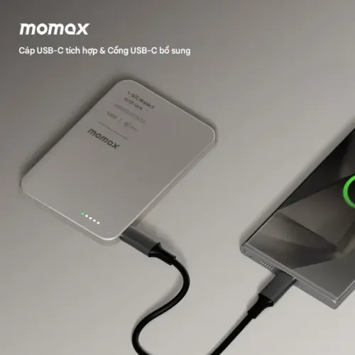 Pin dự phòng MOMAX IP157 1-Power F.Pass⁺ Bộ pin từ tính 5000mAh có cáp tích hợp - Hình ảnh 10