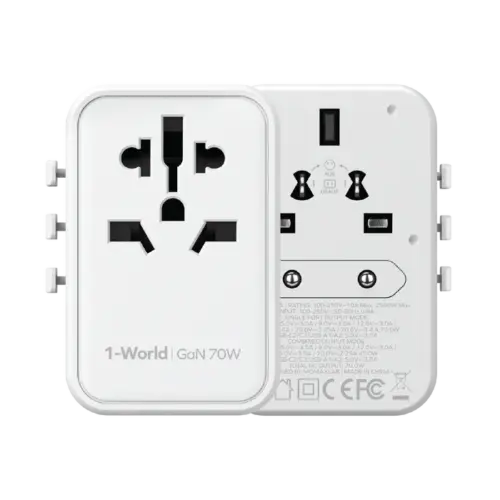 Bộ sạc du lịch MOMAX UA8AU GaN 5 cổng 1-World Universal 70W - Hình ảnh 10
