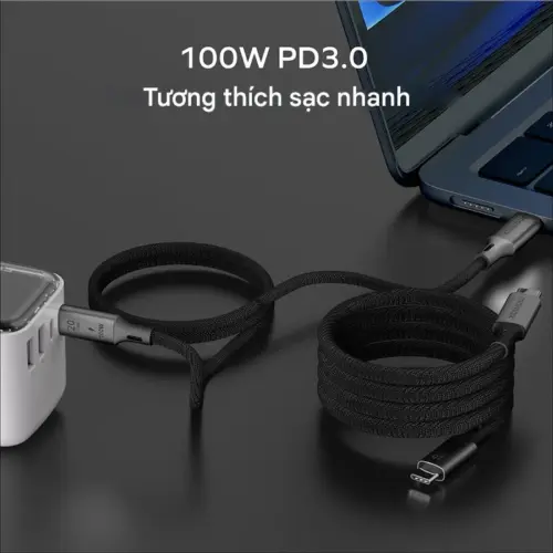 Cáp tư tính MOMAX DC51D Mag.Link USB-C sang USB-C 100W USB 3.2 Gen 2x2 1M - Hình ảnh 7