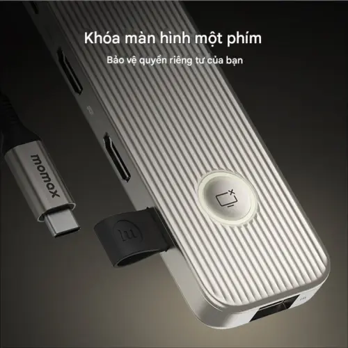 Bộ chuyển đổi đa cổng MOMAX DH19L Hub USB-C 1 liên kết 9 trong 1 - Hình ảnh 2
