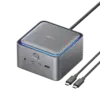 Trạm Chuyển Đổi Anker Prime Thunderbolt 5 Docking Station 14in1 - Kết Nối Tối Thượng, 8K Sắc Nét, Sạc 140W - Nói lời tạm biệt với mớ dây cáp lộn xộn cùng trạm sạc Anker Nano 100W <strong>A91C8</strong>. Đây là giải pháp 7-trong-1 tối thượng, nổi bật với một cáp sạc USB-C 100W tích hợp có thể rút gọn độc đáo. Bạn sẽ không bao giờ quên hay làm mất dây sạc laptop nữa! Ngoài ra, sản phẩm còn có 2 ổ cắm AC, 2 cổng USB-C, và 2 cổng USB-A, cung cấp tổng công suất USB 100W để sạc mọi thiết bị từ laptop đến điện thoại. Với thiết kế Nano siêu nhỏ gọn và công nghệ an toàn ActiveShield™ 2.0, trạm sạc <strong>A91C8</strong> là lựa chọn hoàn hảo để giữ cho không gian làm việc của bạn luôn ngăn nắp và đầy năng lượng.