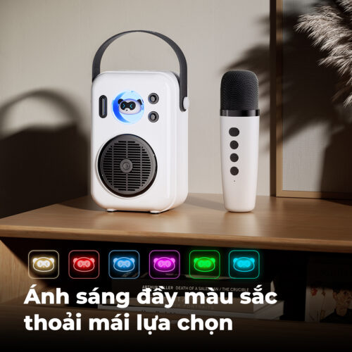 Loa Karaoke di động SoundPEATS Hi Singing, Kèm Micro không dây, Bluetooth 5.1, Pin 5H, LED đa sắc, 4 chế độ giọng hát - Hình ảnh 2
