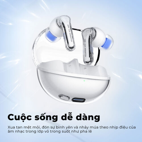 Tai nghe Bluetooth True Wireless SoundPEATS Clear, In-ear, Driver 12mm, Pin 40H, IPX4, Bluetooth 5.3, ENC, Game Mode - Hình ảnh 2