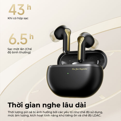 Tai nghe Bluetooth SoundPEATS Capsule 3 Pro+ (Plus), Hi-Res Audio, LDAC, ANC -45dB, Driver 12mm+XMEMS, Pin 43H, Bluetooth 5.3 - Hình ảnh 3