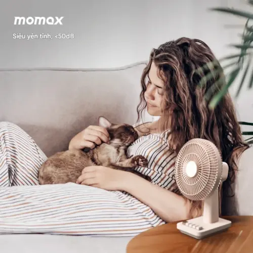 Quạt mini không dây để bàn MOMAX IF20L2 1°Pod siêu êm - Hình ảnh 2