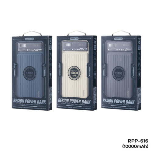 Pin Sạc Dự Phòng Remax RPP-616, Siêu Mỏng 10000mAh, Sạc Nhanh QC 22.5W/PD 20W, Nhiều Màu Ngẫu Nhiên