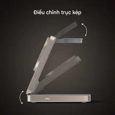 Đế sạc không dây từ tính MOMAX UD36L 1-Charge Q.Port 3 trong 1 Qi2 15W có thể gập lại - Đơn giản hóa việc sạc pin cho các thiết bị Apple của bạn với <strong>Đế sạc không dây từ tính MOMAX UD36L</strong> 1-Charge Q.Port 3 trong 1. Hỗ trợ chuẩn Qi2 mới nhất, <strong>MOMAX UD36L</strong> cho phép sạc nhanh 15W từ tính cho iPhone (tương thích MagSafe/Qi2), cùng lúc sạc cho Apple Watch và tai nghe AirPods có hộp sạc không dây. Thiết kế có thể gập lại tiện lợi, lý tưởng để mang theo khi du lịch hoặc để gọn trên bàn làm việc. An toàn, hiệu quả và đa năng, <strong>Đế sạc không dây MOMAX UD36L</strong> là trung tâm sạc không dây hoàn hảo cho hệ sinh thái Apple của bạn.