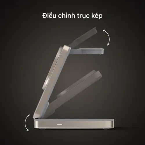 Đế sạc không dây từ tính MOMAX UD36L 1-Charge Q.Port 3 trong 1 Qi2 15W có thể gập lại - Hình ảnh 3