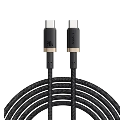 Cáp Sạc Nhanh Baseus Dura USB-C sang USB-C 240W - Công Suất EPR, Bện Dù Siêu Bền, Sạc Laptop Gaming & MacBook - Mở khóa giới hạn năng lượng với cáp sạc <strong>Baseus Dura USB-C sang USB-C 240W</strong>, sản phẩm đón đầu tương lai của công nghệ sạc nhanh. Với công suất tối đa 240W chuẩn PD 3.1 EPR, sợi cáp này có khả năng sạc cho cả những chiếc laptop gaming và workstation đồ họa mạnh mẽ nhất. Thiết kế "Dura" siêu bền với lớp vỏ bện dù mật độ cao và đầu cắm hợp kim kẽm sang trọng, chống gãy gập hiệu quả. Tích hợp chip E-Marker thông minh đảm bảo quá trình sạc luôn an toàn và ổn định. Nếu bạn đang tìm kiếm một sợi cáp duy nhất cho tất cả các thiết bị Type-C, từ điện thoại đến laptop hiệu năng cao, <strong>Baseus Dura USB-C sang USB-C 240W</strong> là sự đầu tư thông minh và bền vững.