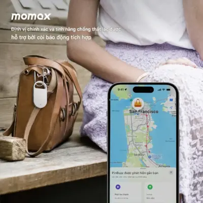 Báo động chống trộm cá nhân MOMAX BR17 PinBuzz có thể sạc lại với Find My Locator - Bảo vệ an toàn cho bản thân và đồ vật quý giá với <strong>Báo động chống trộm cá nhân MOMAX BR17</strong> PinBuzz. Thiết bị đa năng này tích hợp chuông báo động cực lớn (thường 120dB+) để thu hút sự chú ý trong tình huống khẩn cấp, đồng thời có tính năng Find My Locator (tương thích Apple Find My) giúp bạn định vị lại đồ vật bị thất lạc. <strong>MOMAX BR17</strong> có thể sạc lại tiện lợi, loại bỏ phiền phức thay pin. Thiết kế nhỏ gọn, dễ dàng gắn vào túi xách, chìa khóa. Với <strong>MOMAX BR17</strong>, bạn sẽ có thêm một lớp bảo vệ chủ động và khả năng tìm kiếm thông minh, mang lại sự an tâm tuyệt đối trong mọi hoạt động hàng ngày.