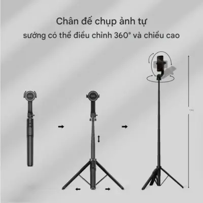 Gậy tự sướng ba chân từ tính MOMAX KM17D Snap Pole có điều khiển từ xa không dây - Ghi lại mọi khoảnh khắc đáng nhớ một cách dễ dàng và chuyên nghiệp với <strong>Gậy tự sướng ba chân từ tính MOMAX KM17D</strong> Snap Pole. Kết hợp chức năng gậy tự sướng, chân máy tripod ổn định và khả năng gắn điện thoại từ tính tiện lợi (tương thích MagSafe). <strong>MOMAX KM17D</strong> giúp bạn chụp ảnh nhóm, quay video, livestream rảnh tay từ nhiều góc độ. Điều khiển từ xa không dây đi kèm cho phép chụp ảnh/quay video từ xa. Thiết kế gọn nhẹ, có thể gập lại tiện lợi để mang theo. Với <strong>MOMAX KM17D</strong>, việc sáng tạo nội dung và lưu giữ kỷ niệm trở nên đơn giản và linh hoạt hơn bao giờ hết.