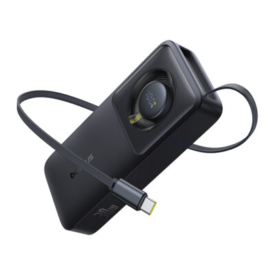 Sạc dự phòng hiệu Baseus Free2Pull with Retractable Cable 10000mAh 30W - Mệt mỏi với mớ dây cáp sạc lộn xộn? Pin sạc dự phòng <strong>Baseus Free2Pull</strong> là cuộc cách mạng về sự tiện lợi mà bạn hằng mong đợi! Thiết kế độc đáo với cáp rút gọn 2 trong 1 (Type-C & Lightning) được tích hợp sẵn, giúp bạn sạc mọi thiết bị mà không cần mang theo dây riêng. Công suất sạc nhanh Power Delivery 30W mạnh mẽ, đủ sức sạc nhanh cho cả iPhone, Android và thậm chí là MacBook Air. Dung lượng 10000mAh nhỏ gọn, lý tưởng cho nhu cầu hàng ngày, cùng màn hình LED kỹ thuật số hiển thị phần trăm pin trực quan. Sở hữu ngay <strong>Baseus Free2Pull</strong> để trải nghiệm sự tự do và gọn gàng tối thượng trong lòng bàn tay.