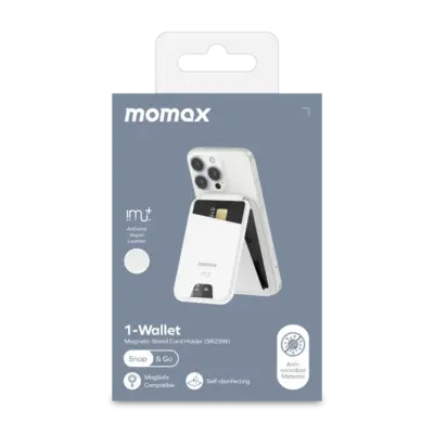 Ví đựng thẻ từ MOMAX SR29W bằng da thuần chay có chân đế - Đơn giản hóa cuộc sống hàng ngày và nâng cao trải nghiệm sử dụng điện thoại với <strong>Ví đựng thẻ từ tính MOMAX SR29W</strong> có chân đế. Phụ kiện 2 trong 1 này kết hợp ví đựng thẻ tiện lợi với chân đế dựng máy tích hợp, gắn chặt vào mặt lưng iPhone (tương thích MagSafe) hoặc điện thoại khác qua nam châm mạnh mẽ. <strong>MOMAX SR29W</strong> được chế tác từ da thuần chay cao cấp, mang đến vẻ ngoài sang trọng và bền bỉ. Bạn có thể dễ dàng mang theo những chiếc thẻ quan trọng nhất (thường 1-3 thẻ) và dựng điện thoại rảnh tay xem phim, gọi video ở mọi góc độ. Thiết kế mỏng gọn, sang trọng. Với <strong>MOMAX SR29W</strong>, bạn sẽ có được sự tiện lợi, tối giản và linh hoạt chưa từng có.