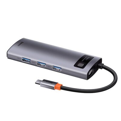 Thiết bị mở rộng hiệu Baseus Metal Gleam Series 5-in-1 Multifunctional Type-C HUB Docking Station 30Hz Version - Bạn đang tìm kiếm một giải pháp kết nối gọn gàng nhưng vẫn mạnh mẽ cho chiếc laptop Type-C của mình? Hub chuyển đổi <strong>Baseus Metal Gleam Series 5-in-1</strong> chính là câu trả lời. Sản phẩm mở rộng một cổng Type-C thành 5 cổng chức năng quan trọng nhất: HDMI 4K@30Hz cho hình ảnh sắc nét, 3 cổng USB 3.0 truyền dữ liệu tốc độ 5Gbps, và cổng sạc nhanh PD 100W. Với thiết kế vỏ nhôm nguyên khối sang trọng, tản nhiệt hiệu quả, đây là phụ kiện không thể thiếu giúp bạn tối ưu hóa không gian làm việc và nâng cao hiệu suất. Hãy đơn giản hóa kết nối của bạn với <strong>Baseus Metal Gleam Series 5-in-1</strong>.