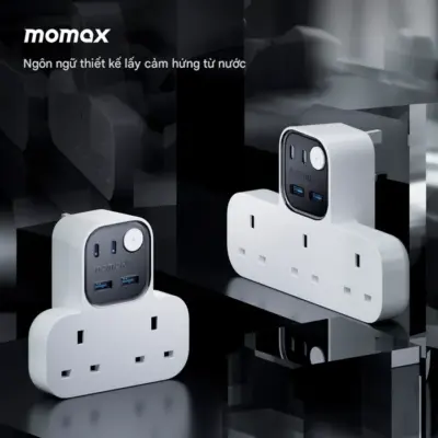 Dây nguồn mở rộng MOMAX US17UKW hình chữ T Charge Work Flow có 2 ổ cắm, 2 cổng USB-A và 2 cổng USB-C - Trải nghiệm giải pháp năng lượng độc đáo và mạnh mẽ cho không gian làm việc của bạn với <strong>Dây nguồn mở rộng MOMAX US17UKW</strong> Charge Flow. Thiết kế hình chữ T sáng tạo, tiết kiệm không gian, tích hợp 2 ổ cắm chuẩn UK cùng 4 cổng sạc USB (2x USB-A, 2x USB-C) công suất cao, cho phép bạn cấp nguồn và sạc đồng thời nhiều loại thiết bị, từ laptop đến điện thoại, máy tính bảng, tai nghe... <strong>MOMAX US17UKW</strong> không chỉ mang đến sự tiện lợi mà còn tích hợp các lớp bảo vệ an toàn hàng đầu. Sở hữu ngay <strong>Dây nguồn mở rộng MOMAX US17UKW</strong> để biến không gian làm việc của bạn trở nên hiệu quả và phong cách hơn.