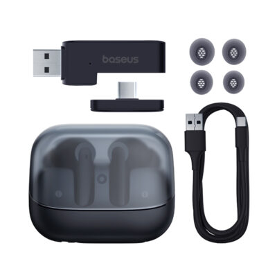 Tai nghe không dây hiệu Baseus AeQur G10 - Chinh phục mọi đấu trường ảo với tai nghe gaming <strong>Baseus AeQur G10</strong>. Được thiết kế dành riêng cho game thủ, tai nghe mang đến độ trễ siêu thấp chỉ 25ms qua kết nối 2.4G Dongle, cho phản ứng tức thì và lợi thế tuyệt đối. Công nghệ kết nối kép đột phá cho phép bạn vừa chơi game trên PC/Console, vừa nhận cuộc gọi từ điện thoại qua Bluetooth 5.3 mà không cần tháo tai nghe. Đắm chìm trong không gian âm thanh vòm 360° sống động, xác định chính xác vị trí kẻ địch. Thiết kế mecha đầy cảm hứng cùng đèn RGB rực rỡ thể hiện cá tính. Trang bị ngay <strong>Baseus AeQur G10</strong> để thống trị thế giới game của bạn!