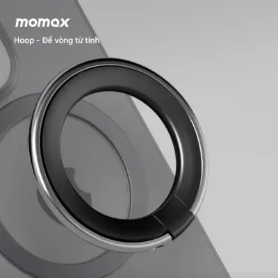 Vòng nhẫn nam châm MOMAX KH19 Hoop - Mở rộng khả năng kết nối từ tính cho smartphone của bạn với <strong>Vòng nhẫn nam châm MOMAX KH19</strong> Hoop. Thiết kế vòng nhẫn đa năng này tích hợp nam châm mạnh mẽ, cho phép bạn dễ dàng biến chiếc điện thoại (hoặc ốp lưng) không có MagSafe thành tương thích với hệ sinh thái MagSafe và các phụ kiện từ tính khác. <strong>MOMAX KH19</strong> có thể được dán trực tiếp lên điện thoại hoặc ốp lưng, mang lại kết nối chắc chắn với sạc không dây từ tính, giá đỡ ô tô, ví MagSafe... Thiết kế mỏng gọn, bền bỉ và dễ lắp đặt. Với <strong>Vòng nhẫn nam châm MOMAX KH19</strong>, bạn sẽ tận hưởng sự tiện lợi và linh hoạt từ tính một cách dễ dàng và hiệu quả.