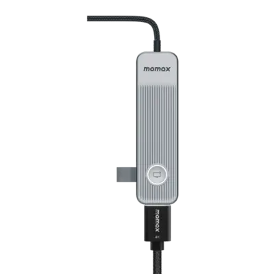 Bộ chuyển đổi đa cổng MOMAX DH17E Hub USB-C 1 liên kết 7 trong 1 - Biến một cổng USB-C duy nhất trên laptop, máy tính bảng hay điện thoại của bạn thành trung tâm kết nối đa năng với <strong>Bộ chuyển đổi đa cổng MOMAX DH17E</strong> Hub USB-C 1-Link 7 trong 1. Thiết bị nhỏ gọn này tích hợp 7 cổng phổ biến: HDMI, USB-A (nhiều cổng), USB-C PD, khe đọc thẻ SD/MicroSD... <strong>MOMAX DH17E</strong> cho phép bạn kết nối màn hình ngoài, truyền dữ liệu tốc độ cao, đọc thẻ nhớ, và sạc thiết bị cùng lúc. Thiết kế kim loại sang trọng, bền bỉ. <strong>MOMAX DH17E</strong> là phụ kiện không thể thiếu để tối ưu hóa năng suất làm việc và giải trí của bạn.
