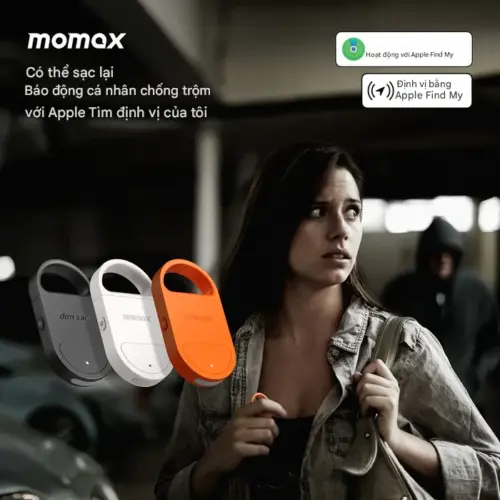 Báo động chống trộm cá nhân MOMAX BR17 PinBuzz có thể sạc lại với Find My Locator - Hình ảnh 3