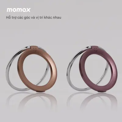 Vòng nhẫn nam châm MOMAX KH19 Hoop - Mở rộng khả năng kết nối từ tính cho smartphone của bạn với <strong>Vòng nhẫn nam châm MOMAX KH19</strong> Hoop. Thiết kế vòng nhẫn đa năng này tích hợp nam châm mạnh mẽ, cho phép bạn dễ dàng biến chiếc điện thoại (hoặc ốp lưng) không có MagSafe thành tương thích với hệ sinh thái MagSafe và các phụ kiện từ tính khác. <strong>MOMAX KH19</strong> có thể được dán trực tiếp lên điện thoại hoặc ốp lưng, mang lại kết nối chắc chắn với sạc không dây từ tính, giá đỡ ô tô, ví MagSafe... Thiết kế mỏng gọn, bền bỉ và dễ lắp đặt. Với <strong>Vòng nhẫn nam châm MOMAX KH19</strong>, bạn sẽ tận hưởng sự tiện lợi và linh hoạt từ tính một cách dễ dàng và hiệu quả.