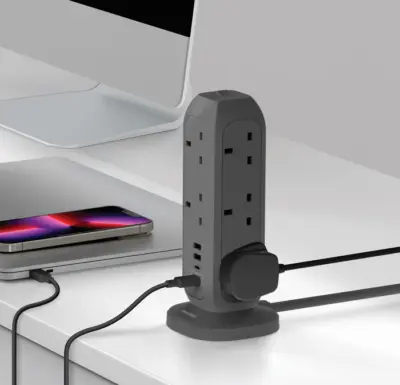 Ổ cắm điện 11 ổ cắm MOMAX US11UK OnePlug có cổng USB - Giải quyết mọi vấn đề thiếu ổ cắm với <strong>Ổ cắm điện MOMAX US11UK</strong> OnePlug. Thiết kế hiện đại tích hợp tới 11 ổ cắm chuẩn UK cùng các cổng sạc USB tiện lợi (có thể hỗ trợ sạc nhanh tùy phiên bản). <strong>MOMAX US11UK</strong> cho phép bạn cấp nguồn và sạc đồng thời cho hàng loạt thiết bị, từ đồ gia dụng đến smartphone, tablet. Tích hợp các tính năng bảo vệ an toàn tiên tiến, <strong>Ổ cắm điện MOMAX US11UK</strong> mang đến sự an tâm tuyệt đối. Đây là giải pháp năng lượng toàn diện cho gia đình, văn phòng, hoặc các khu vực cần nhiều điểm cấp nguồn.