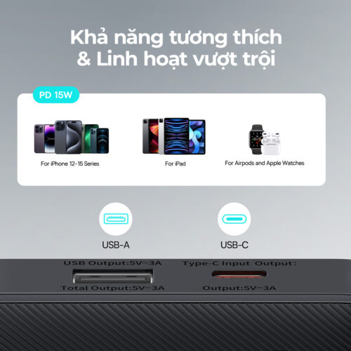 Sạc Dự Phòng Baseus Airpow Lite Power Bank 10000mAh 15W - Hình ảnh 5