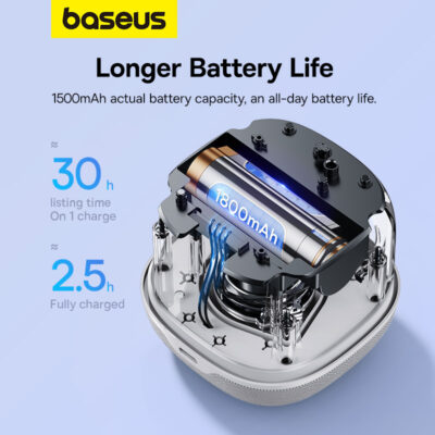 Loa bluetooth hiệu Baseus AeQur V2 - Trải nghiệm sự tiện nghi tối thượng với loa đa năng <strong>Baseus AeQur V2</strong>. Đây không chỉ là một chiếc loa bluetooth, mà còn là một trạm sạc không dây 15W mạnh mẽ, một chiếc đồng hồ LED hiển thị thời gian và một chiếc đèn ngủ với ánh sáng dịu nhẹ. Thưởng thức âm thanh vòm 360° sống động lan tỏa khắp không gian, kết nối nhanh chóng qua Bluetooth 5.0 hoặc NFC một chạm. Thiết kế tối giản, sang trọng của <strong>Baseus AeQur V2</strong> biến nó thành một món đồ trang trí công nghệ tinh tế cho bàn làm việc hay đầu giường của bạn. Tích hợp mọi thứ bạn cần vào một thiết bị duy nhất, giải phóng không gian và đơn giản hóa cuộc sống của bạn.