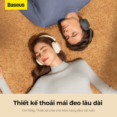 Tai Nghe Chụp Tai Không Dây Baseus Bowie D05 - Chống Ồn, Âm Thanh Hi-Fi, Pin 70 Giờ, Độ Trễ Thấp Chơi Game - Tận hưởng không gian âm nhạc riêng tư và đắm chìm trong thế giới game với tai nghe chụp tai <strong>Baseus Bowie D05</strong>. Nổi bật với thời lượng pin cực khủng lên đến 70 giờ, bạn có thể nghe nhạc cả tuần mà không cần lo lắng về việc sạc pin. Màng loa dynamic 40mm mang đến chất âm Hi-Fi sống động, bass sâu và treble chi tiết. Kích hoạt chế độ gaming với độ trễ siêu thấp chỉ 0.06s, cho trải nghiệm chơi game và xem phim đồng bộ hoàn hảo. Thiết kế chụp tai công thái học, siêu nhẹ cùng đệm tai protein mềm mại đảm bảo sự thoải mái tối đa khi đeo trong thời gian dài. <strong>Baseus Bowie D05</strong> hỗ trợ kết nối kép không dây/có dây linh hoạt, là lựa chọn hoàn hảo cho mọi nhu cầu.