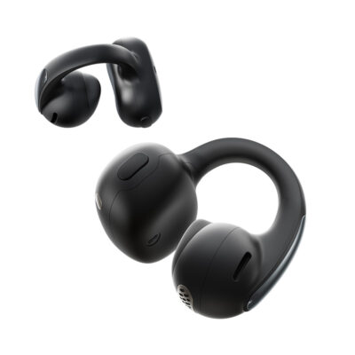 Tai nghe không dây hiệu Baseus Bowie MC1 Open-Ear - Khám phá sự tự do âm nhạc tuyệt đối cùng tai nghe <strong>Baseus Bowie MC1 Open-Ear</strong>. Với thiết kế mở độc đáo, tai nghe không đi vào trong ống tai, cho phép bạn vừa thưởng thức âm nhạc sống động, vừa nhận biết được âm thanh từ môi trường xung quanh, đảm bảo an toàn tối đa khi chạy bộ, đạp xe hay di chuyển ngoài đường. Công nghệ truyền âm thanh định hướng giúp giảm rò rỉ âm thanh, mang lại trải nghiệm riêng tư. Chất liệu silicone mềm mại, trọng lượng siêu nhẹ và chuẩn chống nước IP57 khiến <strong>Baseus Bowie MC1 Open-Ear</strong> trở thành người bạn đồng hành hoàn hảo cho mọi buổi tập luyện và hoạt động hàng ngày, thoải mái suốt cả ngày dài.