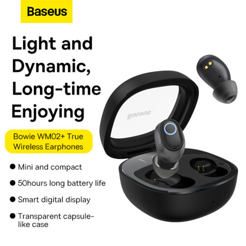 Tai Nghe Không Dây Baseus Bowie WM02+ - Màn Hình LED, Bluetooth 5.3, Pin 25 Giờ, Thiết Kế Thời Trang - Hình ảnh 11