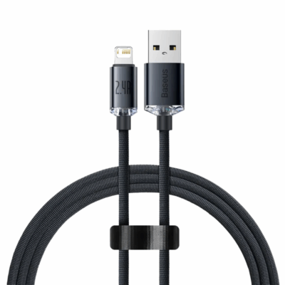 Cáp sạc nhanh hiệu Baseus Crystal Shine Series USB to iP 2.4A 1.2m