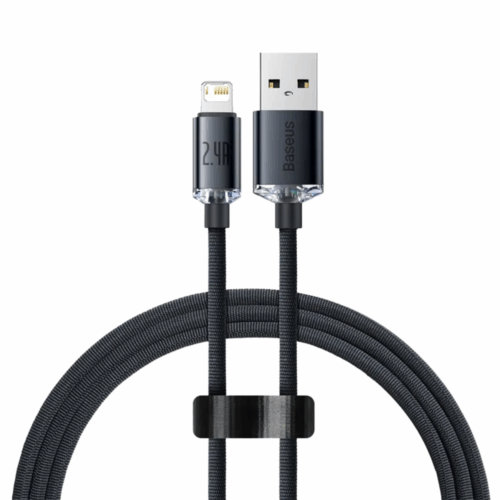Cáp sạc nhanh hiệu Baseus Crystal Shine Series USB to iP 2.4A 1.2m